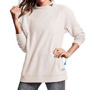 PINK VS | terry crewneck mock neck pullover